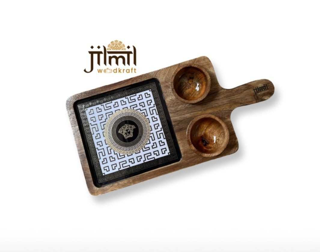 Mango Wood Platter lifestyle view
