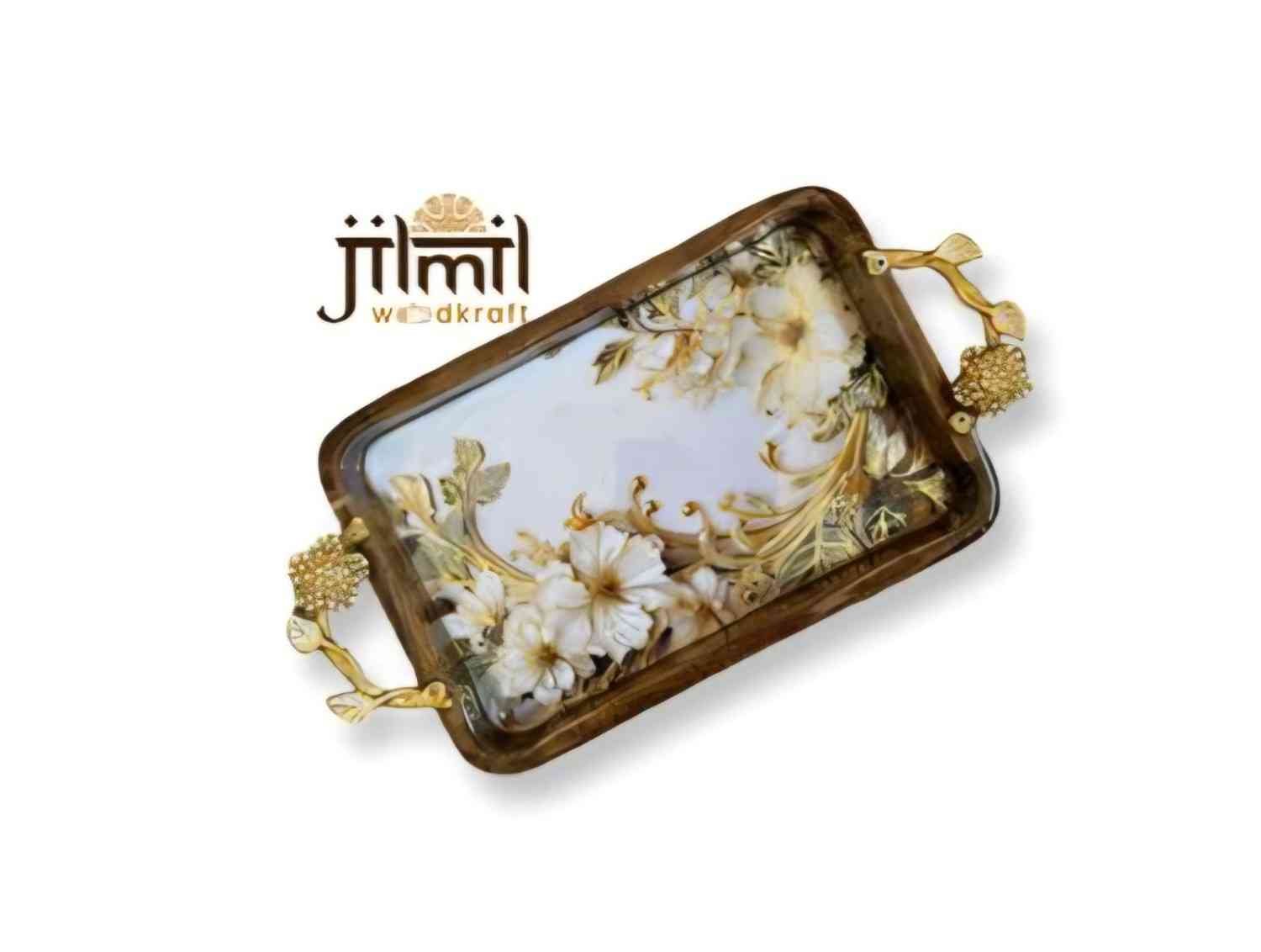 Mango Wood Tray Set With Stylish Handle {8x12}