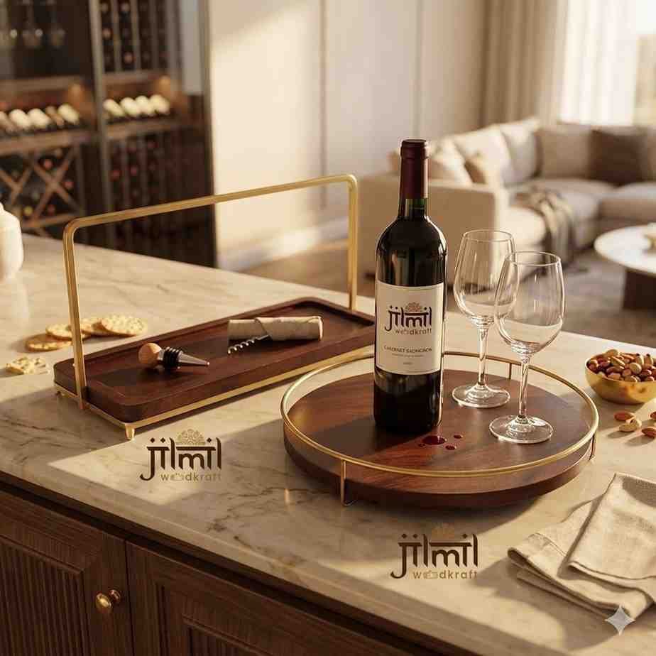 Wooden platter styling and serving