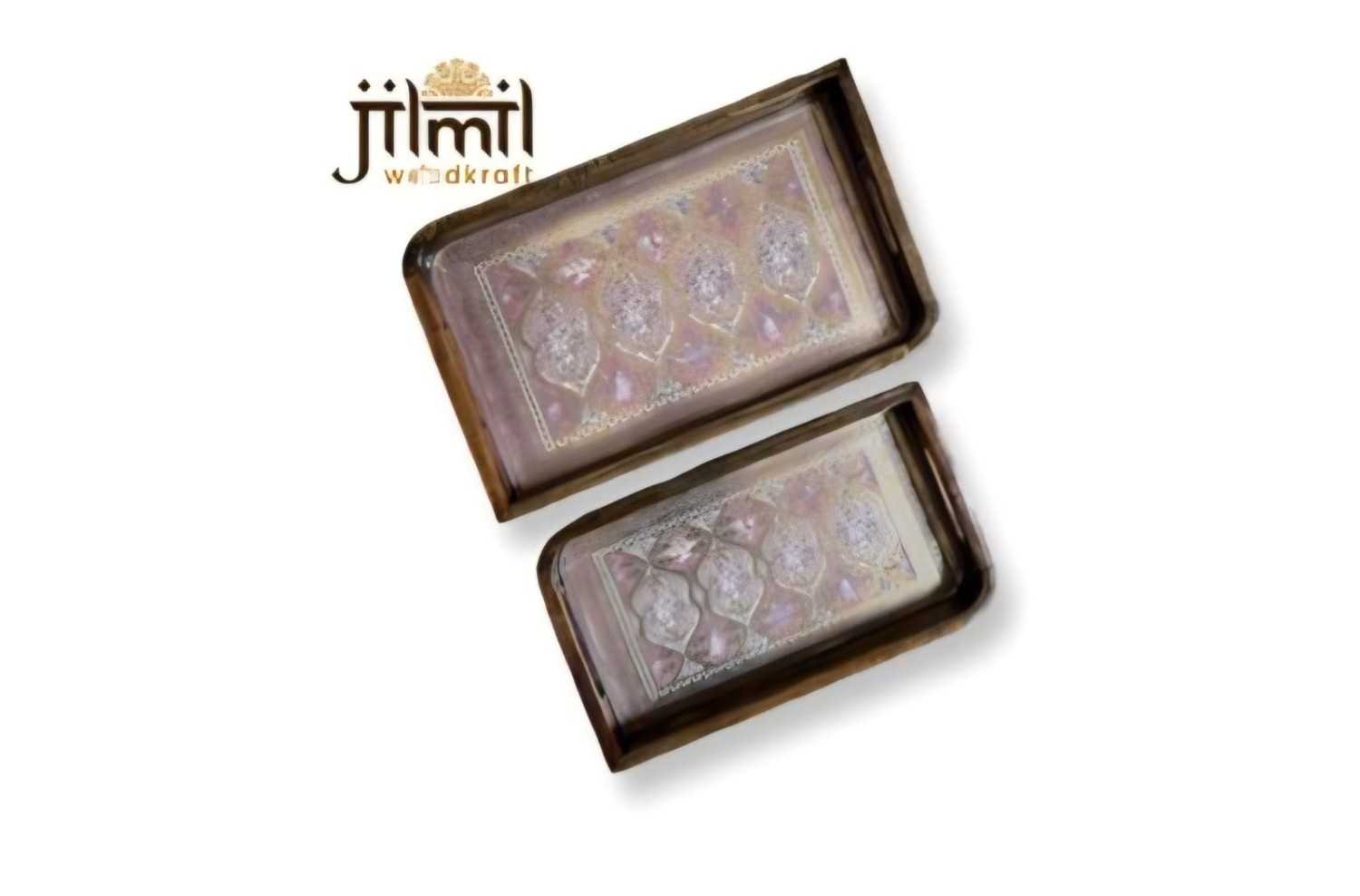 Mango Wood Uncut Tray Set {2pcs} View 3