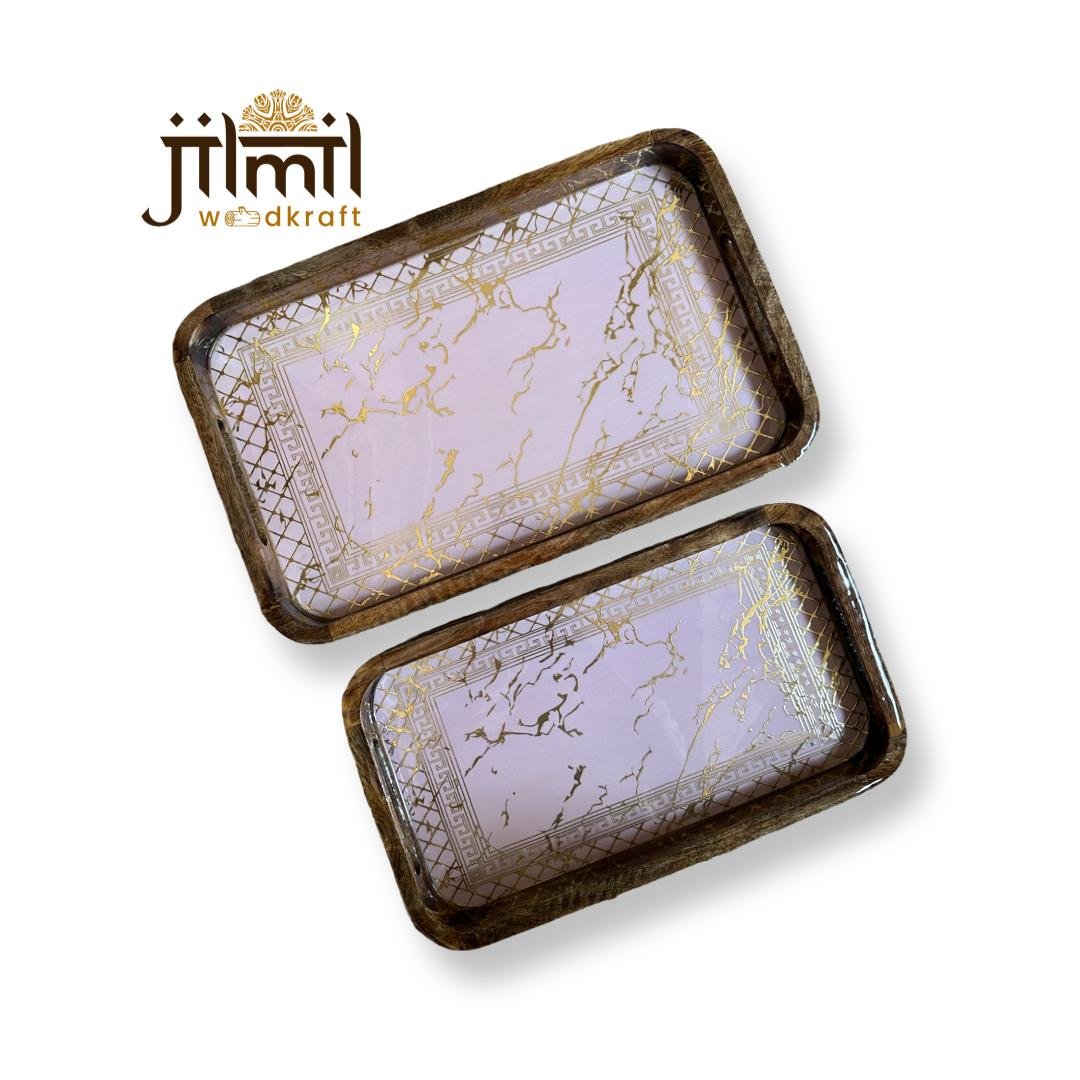 2 Pc Tray Set Bend Rectangle