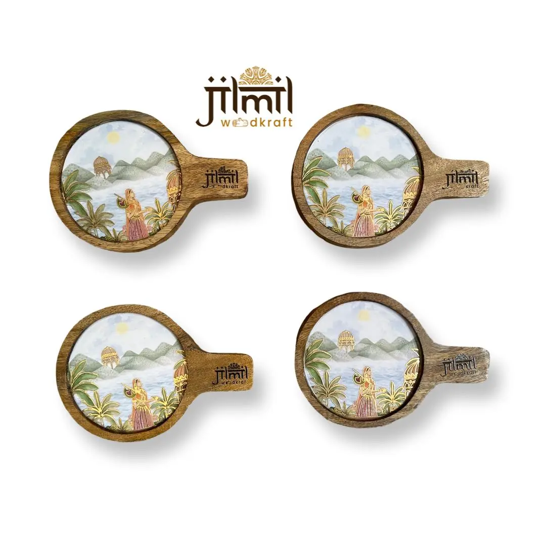 Mini Wooden Platter Design 04