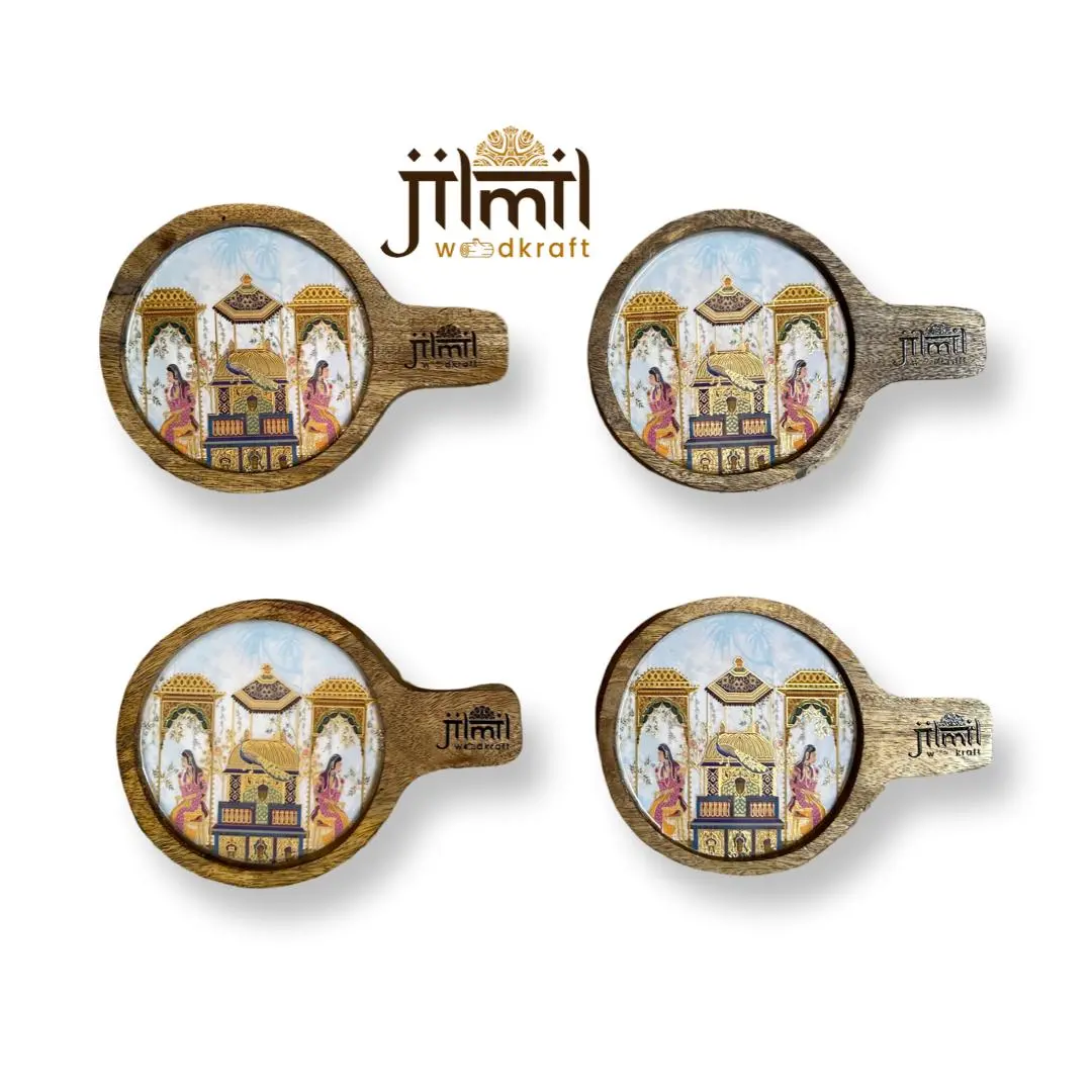 Mini Wooden Platter Design 05