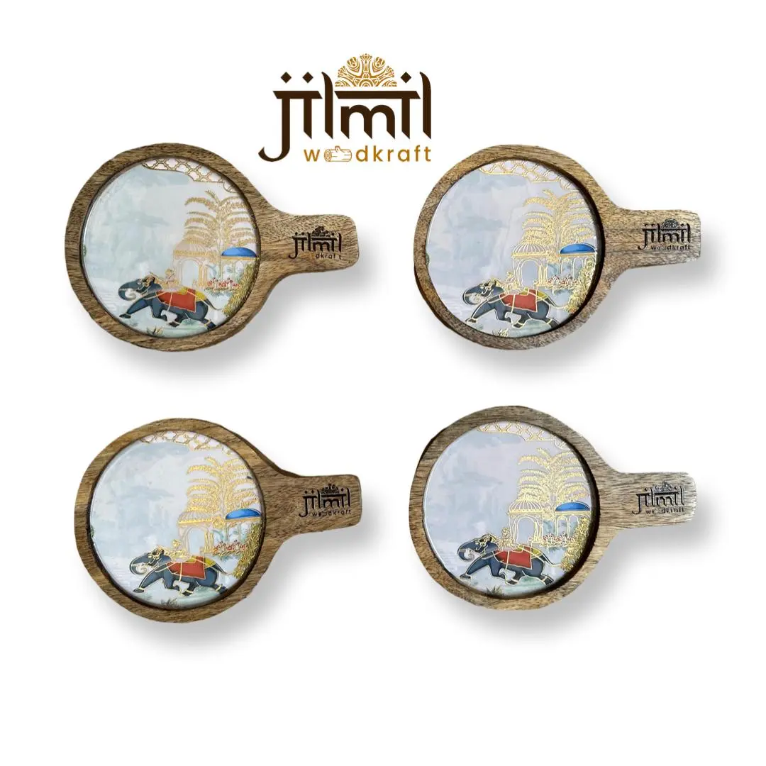 Mini Wooden Platter Design 06