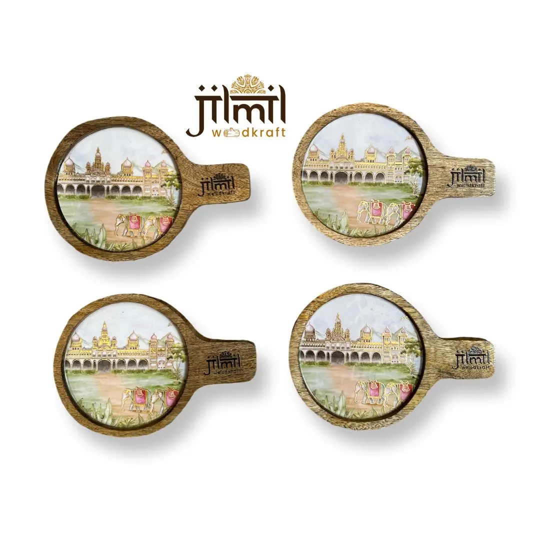 Mini Wooden Platter Design 07