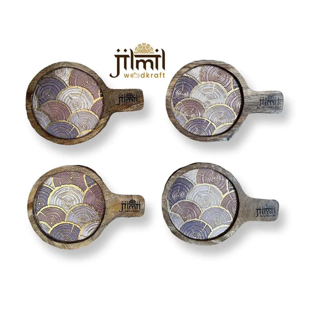 Mini Wooden Platter Design 08