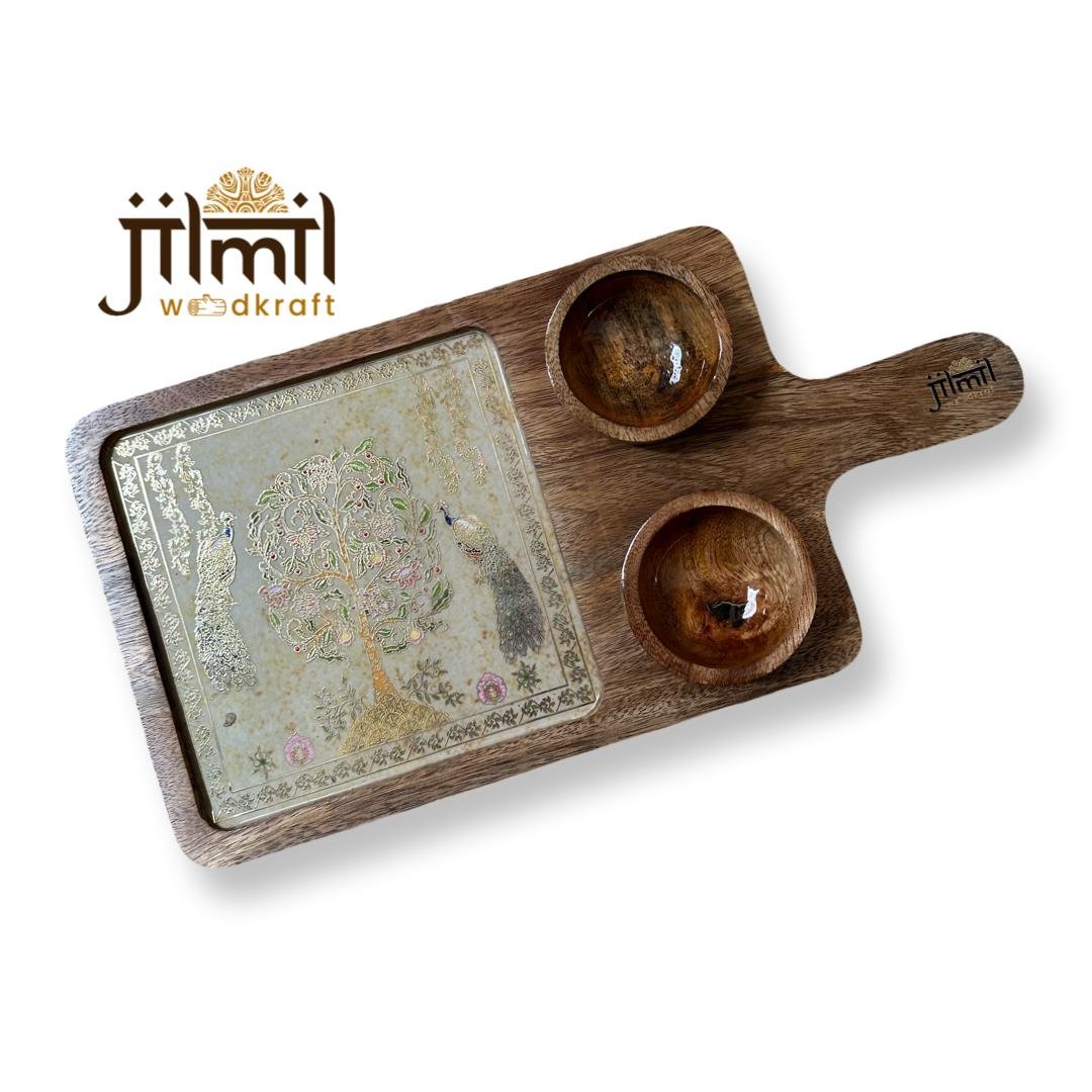 2 Plates Rectangle Platter Style 03