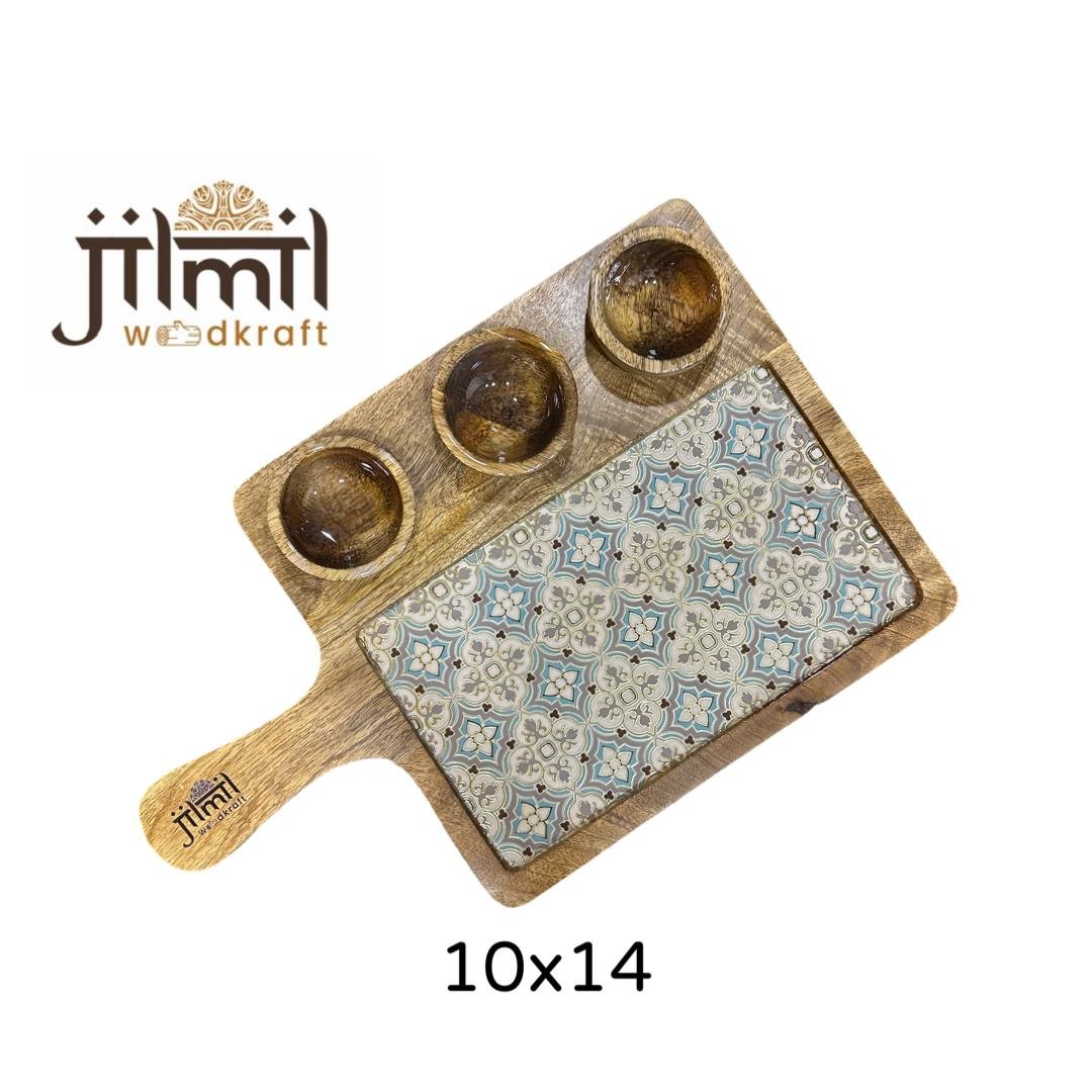 3 Bowl Rectangle Platter Style 02