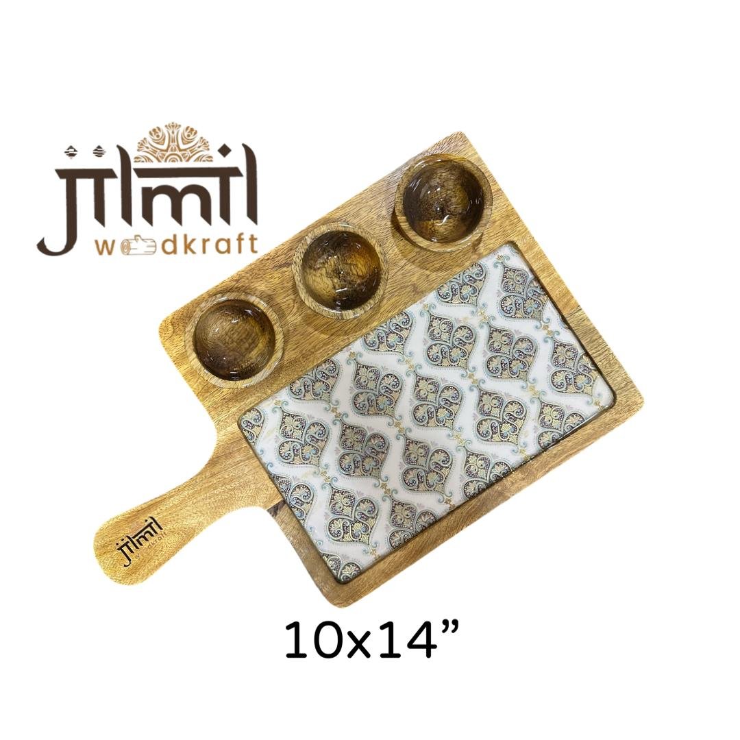 3 Bowl Rectangle Platter Style 04