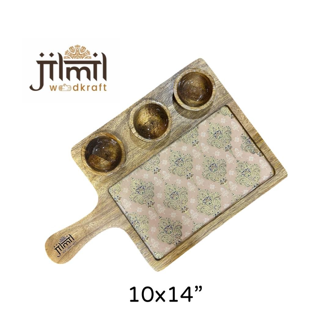3 Bowl Rectangle Platter Style 05