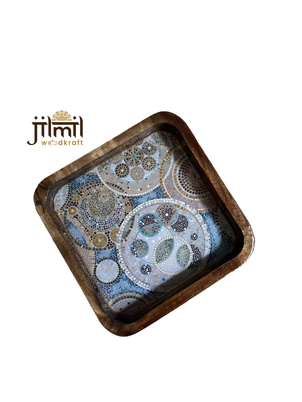 9x9 Mango-Wood Tray Style 11