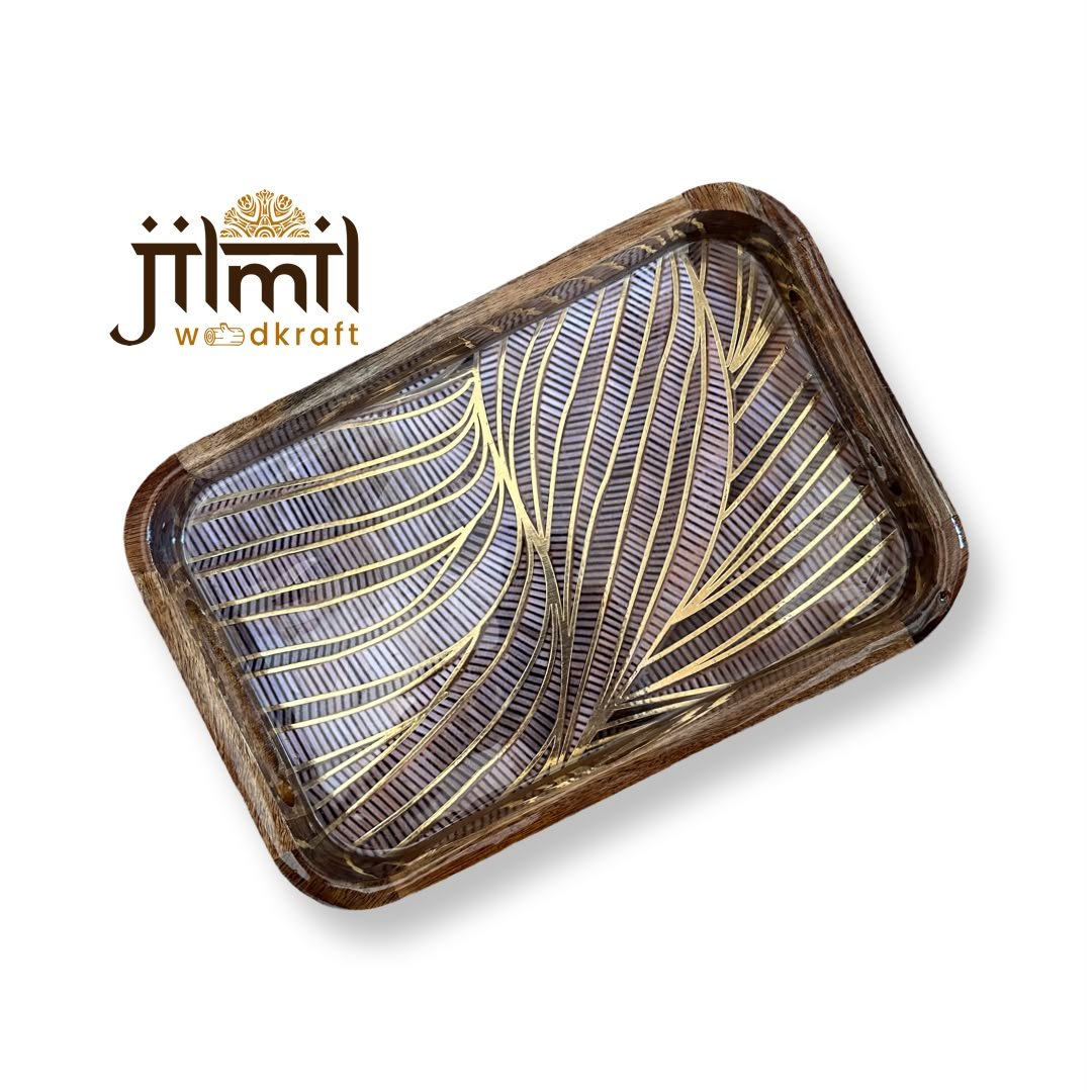 Mango Wood Tray 8x12 Style 12