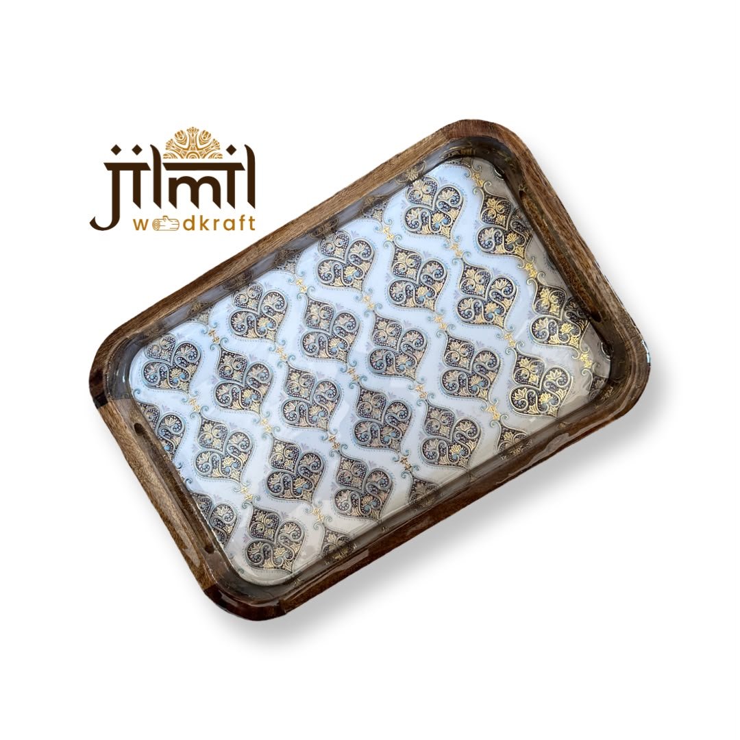 Mango Wood Tray 8x12 Style 14