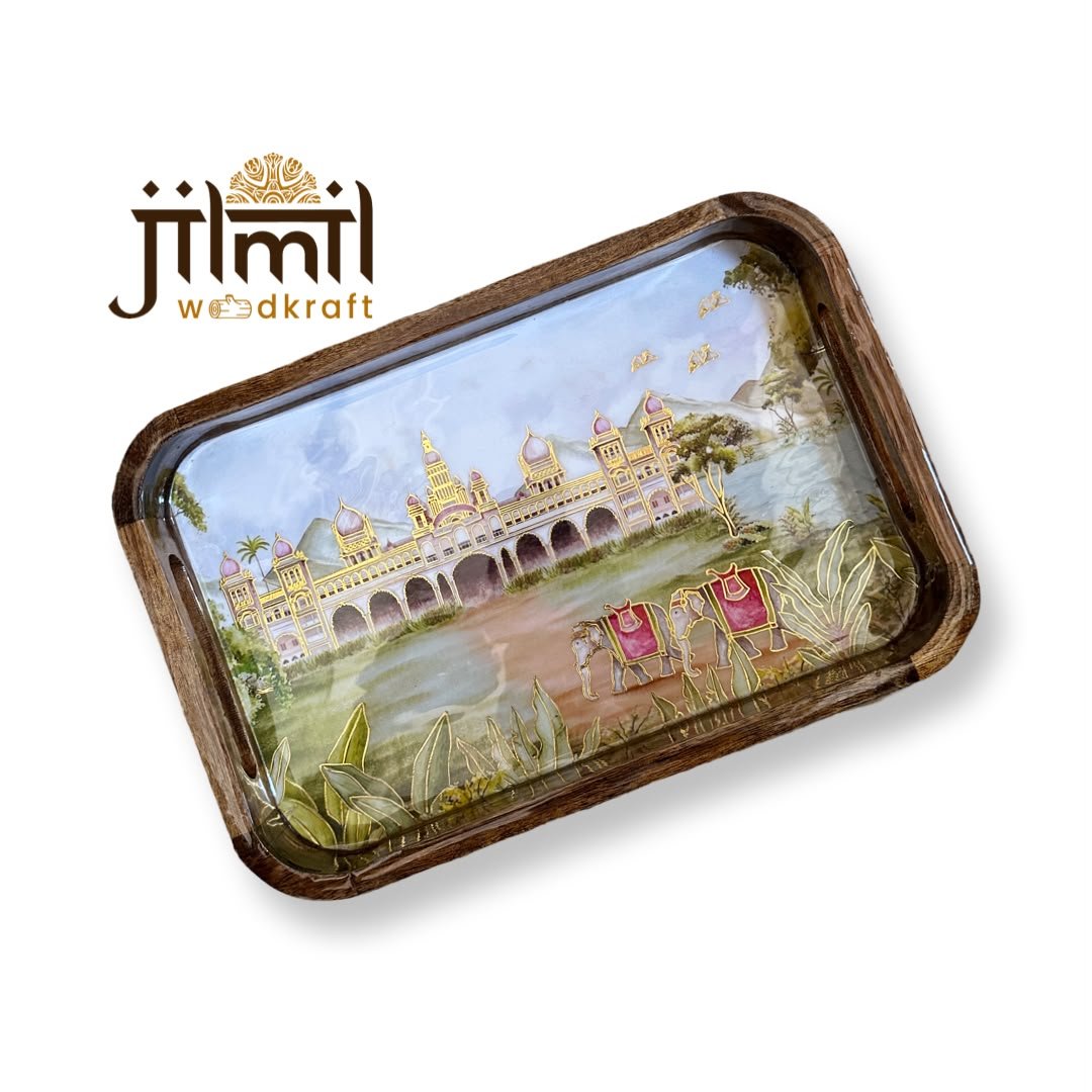 Mango Wood Tray 8x12 Style 18