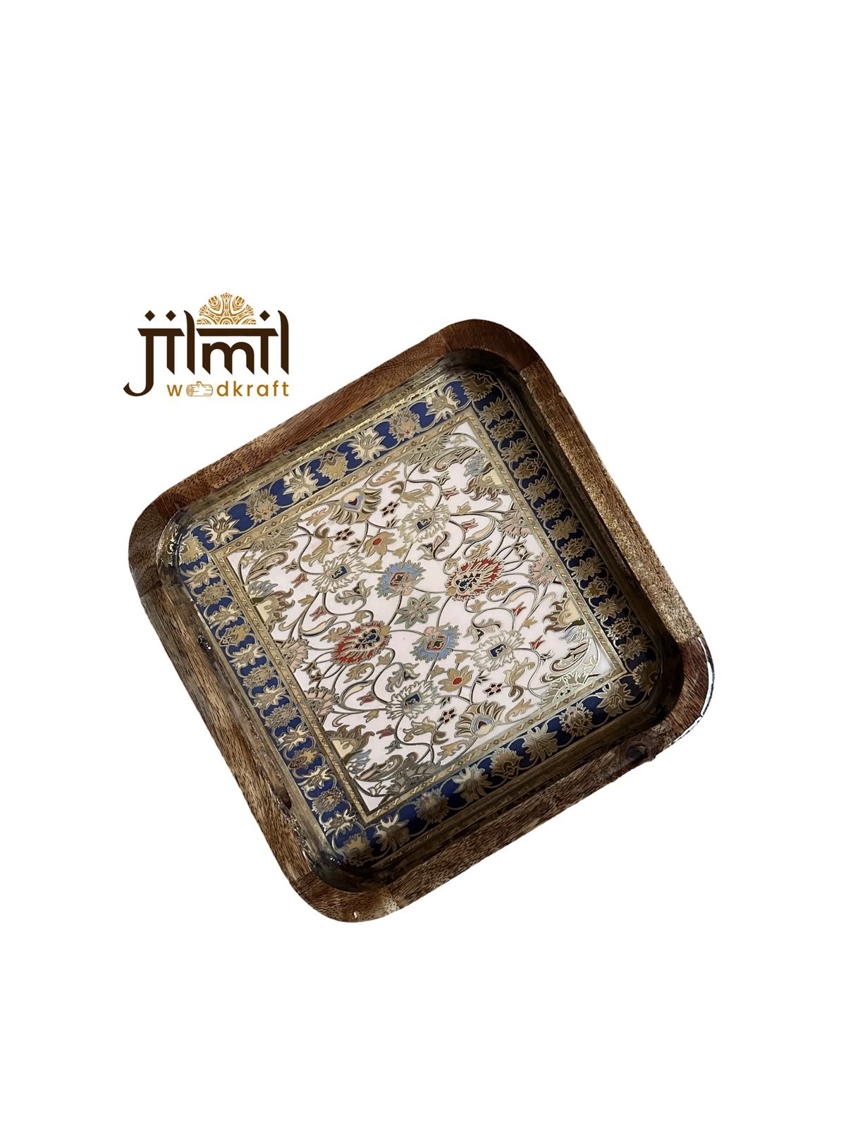 9x9 Mango-Wood Tray Style 02