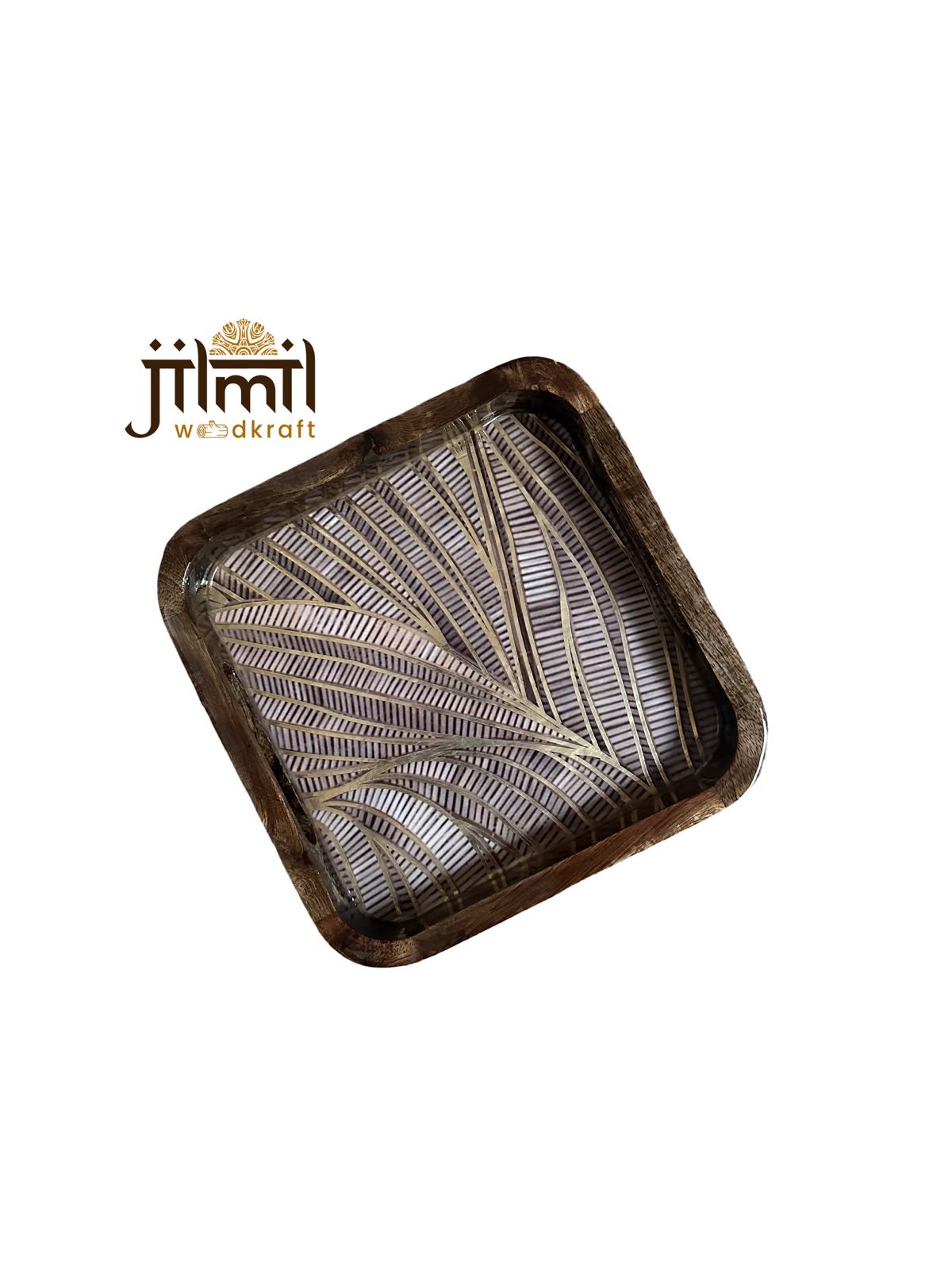 9x9 Mango-Wood Tray Style 03