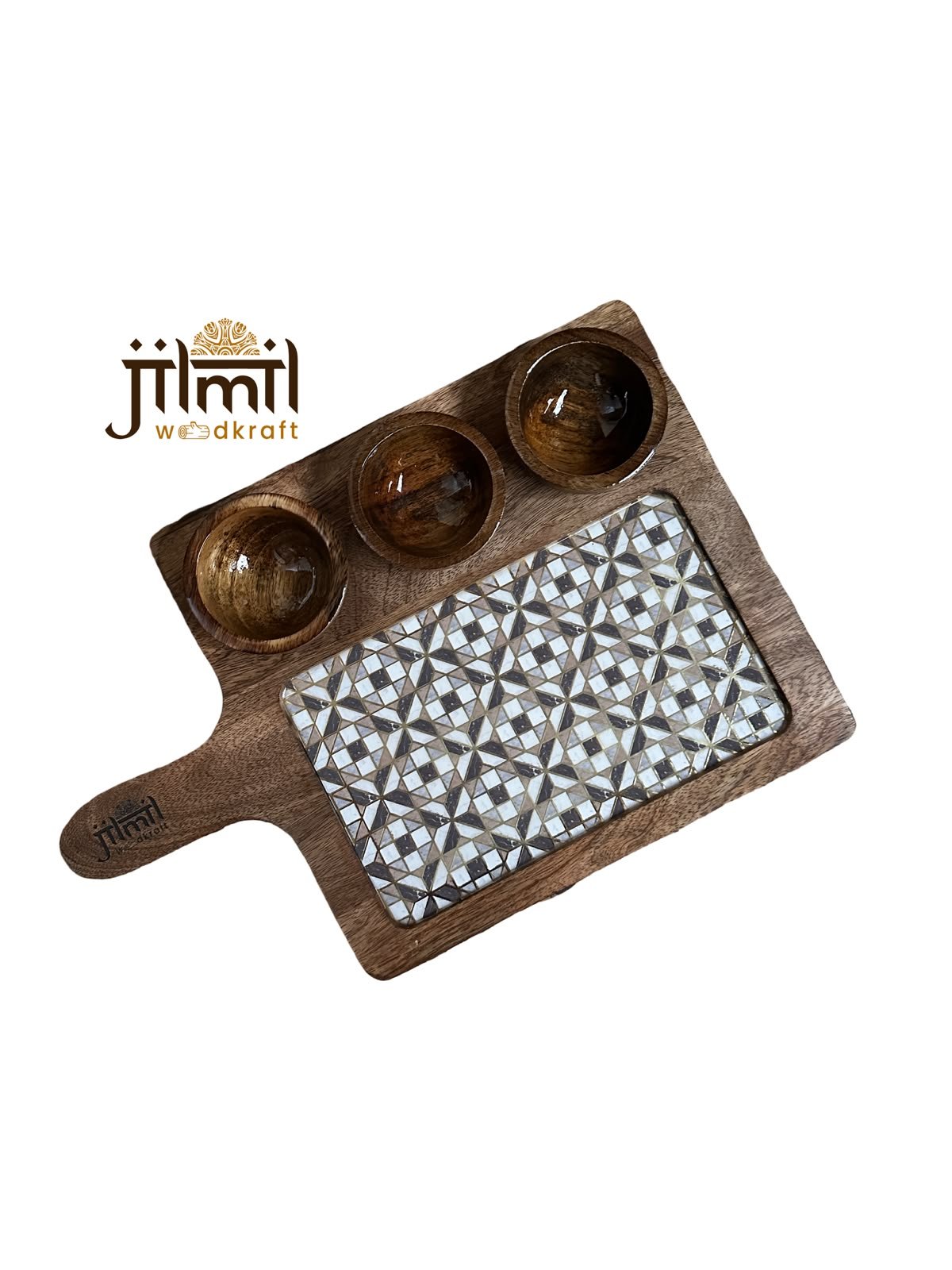 3 Bowl Rectangle Platter Style 04
