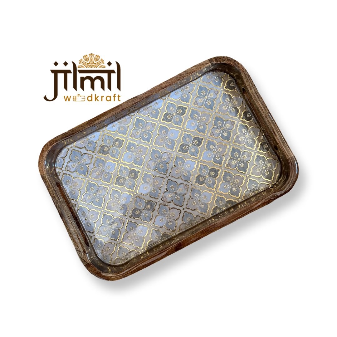 Mango Wood Tray 8x12 Style 04