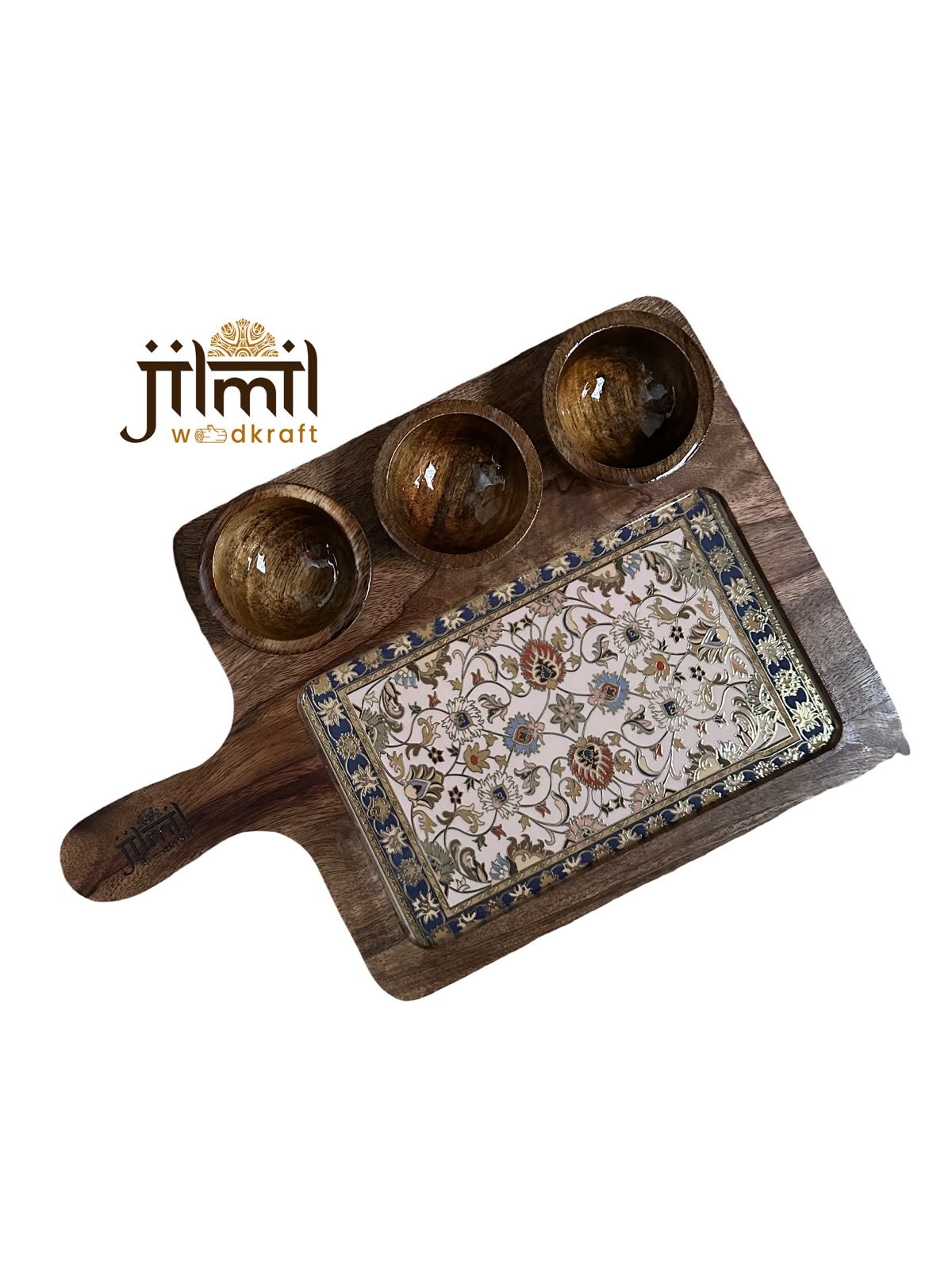 3 Bowl Rectangle Platter Style 05