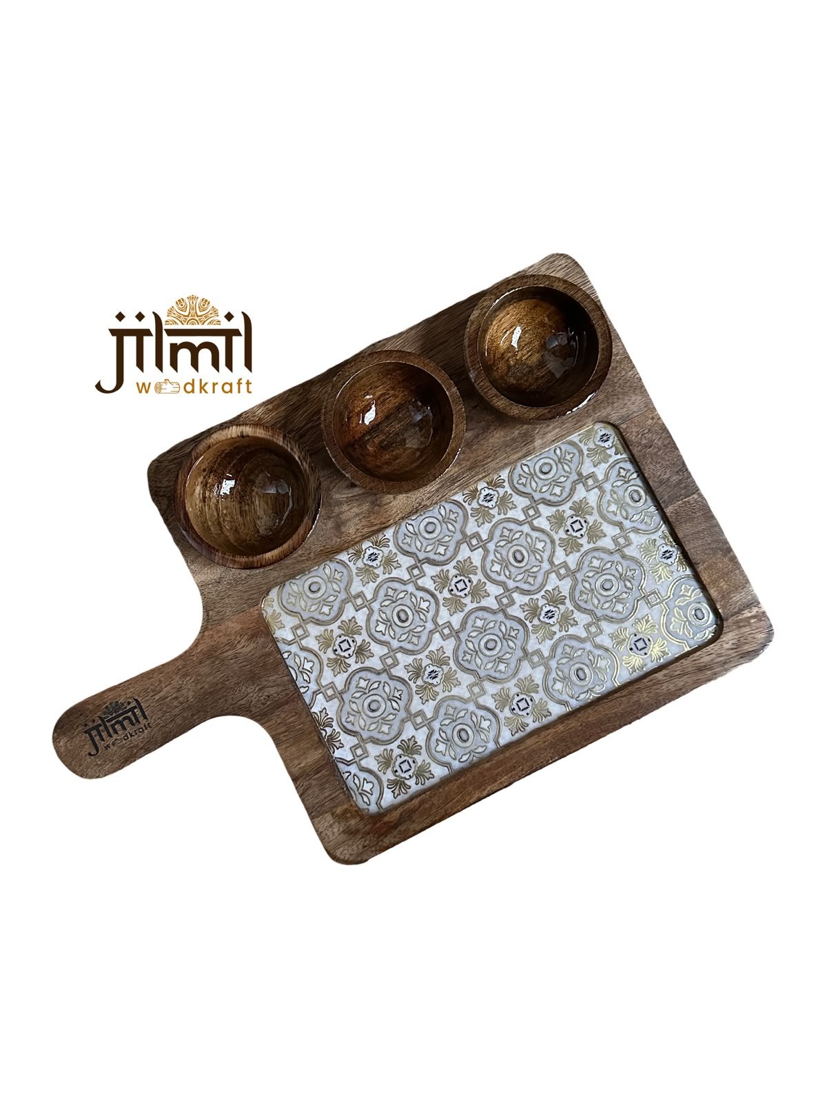 3 Bowl Rectangle Platter Style 08